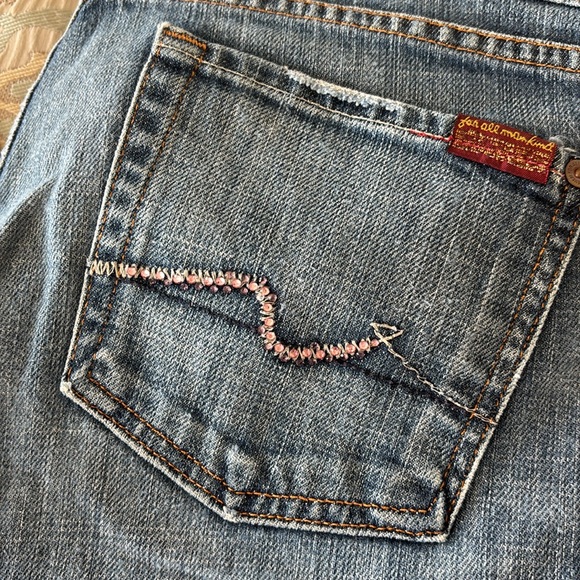 7 For All Mankind Pink Crystal Pocket Details - Picture 3 of 4